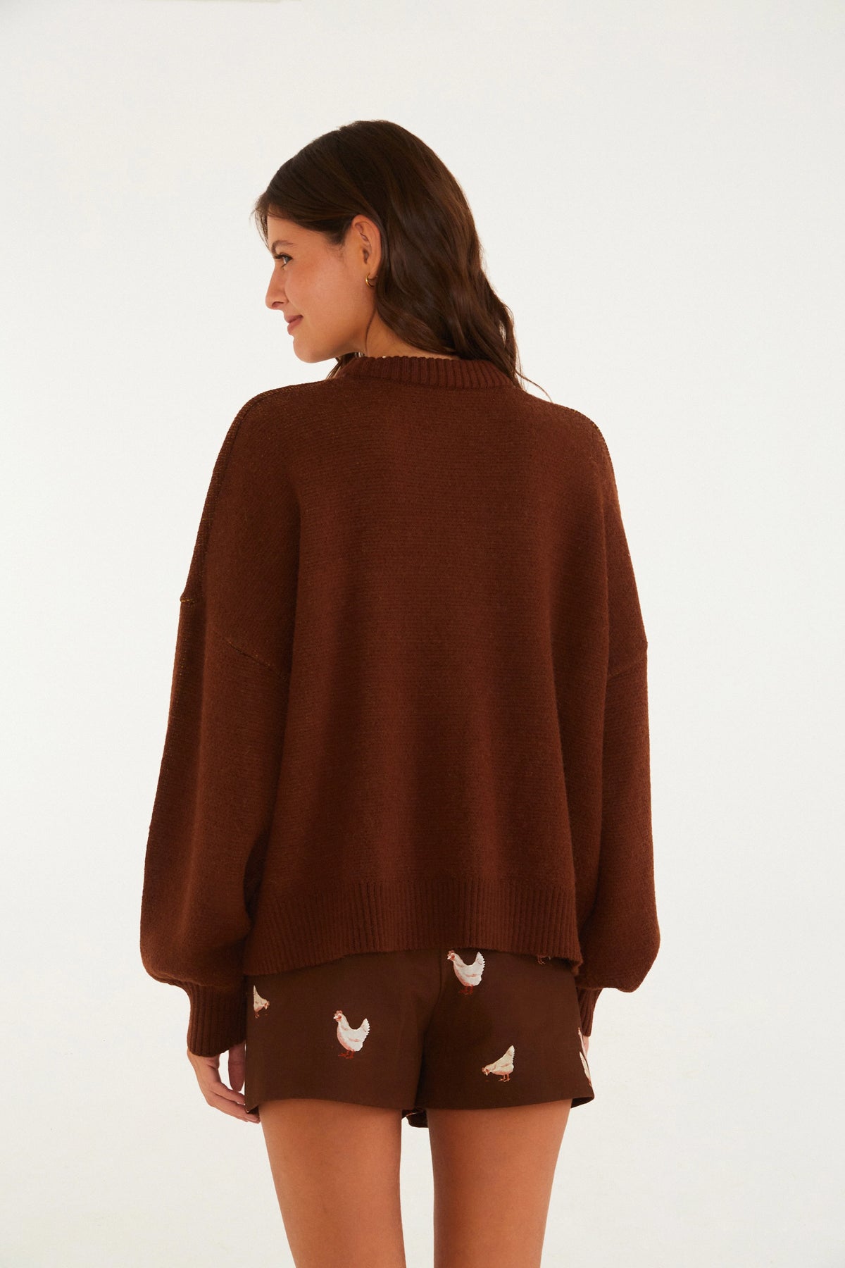 Pull Tricot Estampado Canto da Manhã