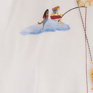 Camiseta Sin Mangas Pescando Sonhos Off White