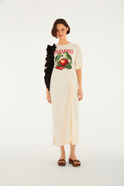 Vestido Nudo Pássaros Tomate