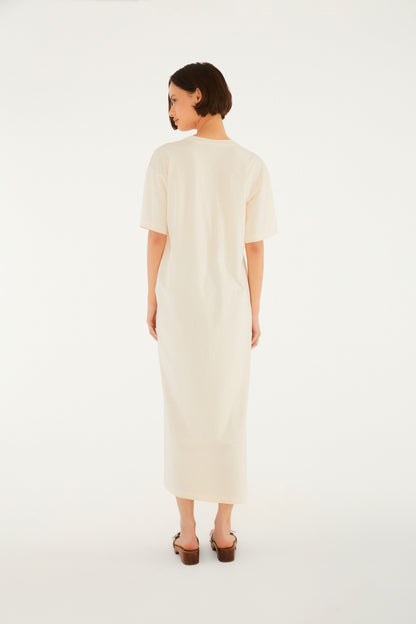 Vestido Nudo Pássaros Tomate