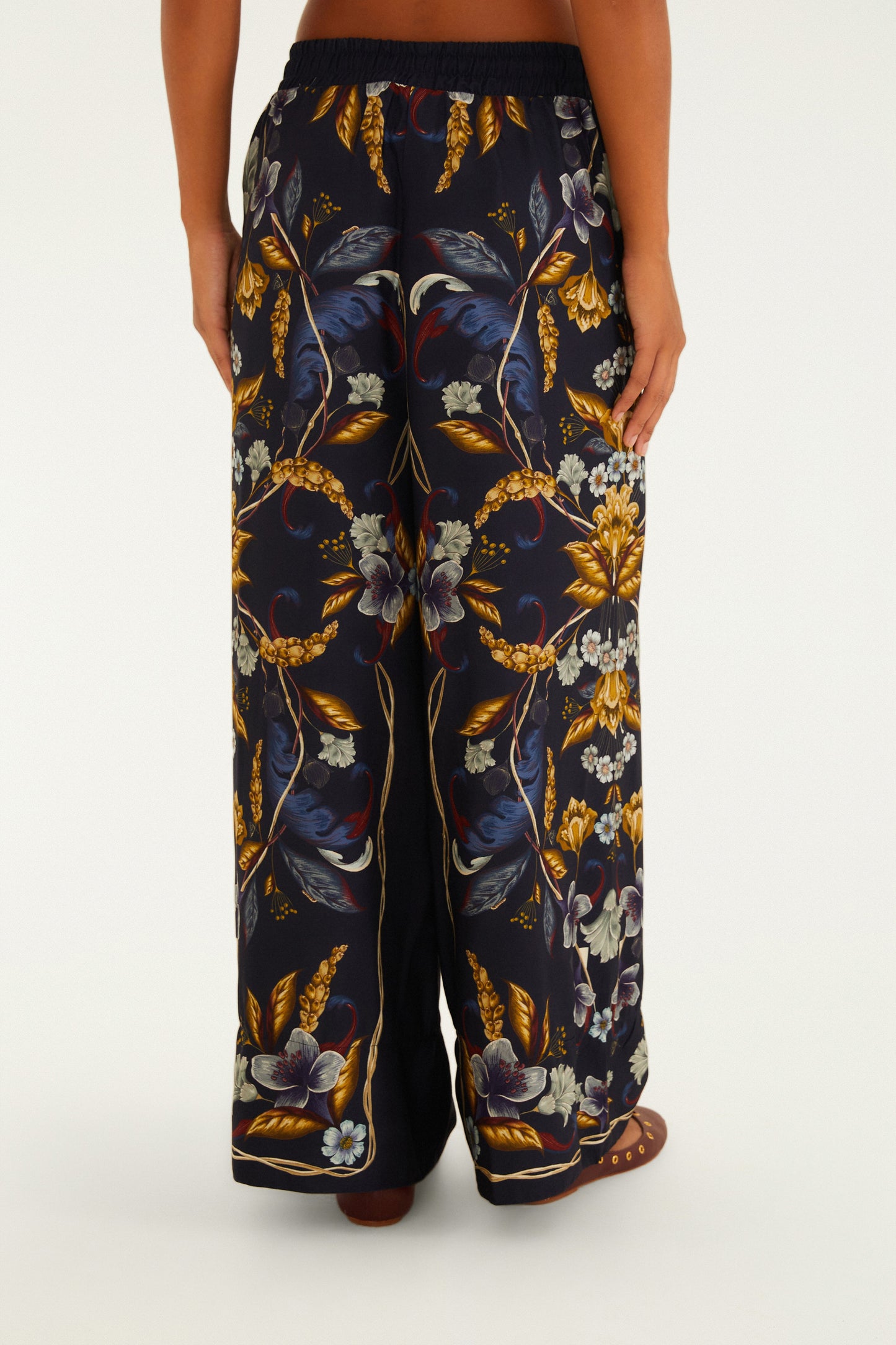 Pantalón Estampada Floral Maye Azul