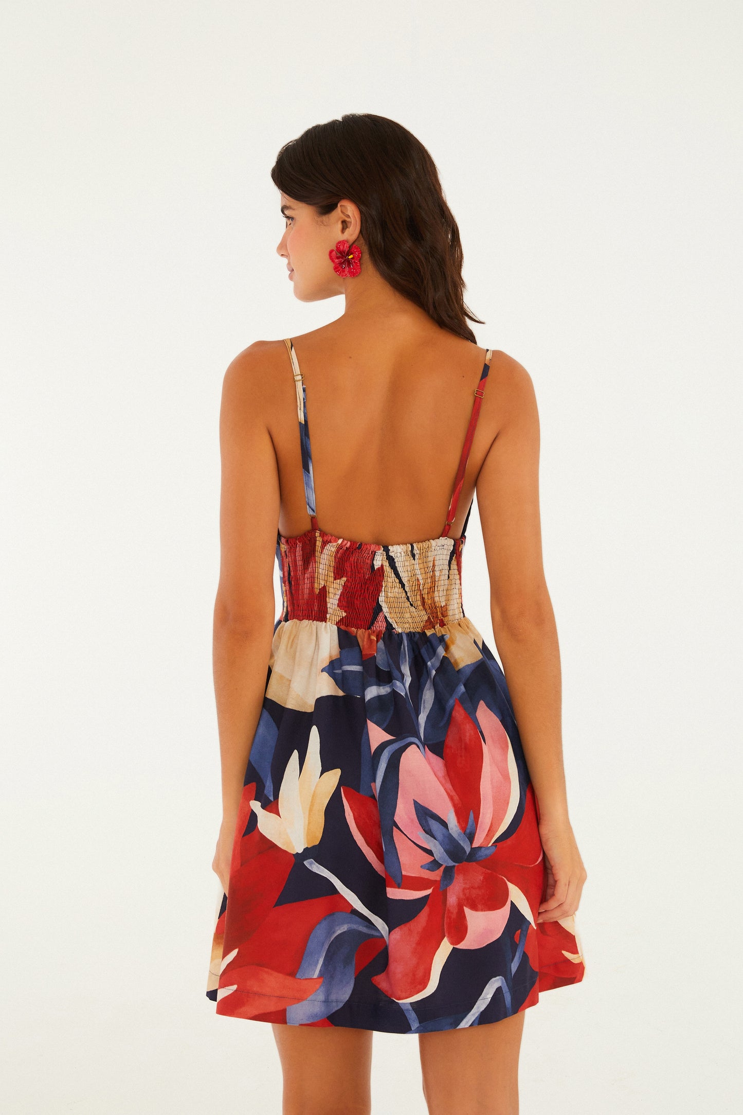 Vestido Corto Estampado Chita Pintada