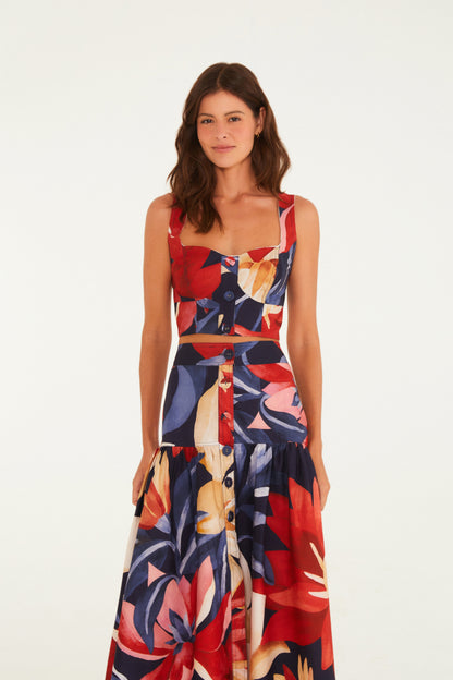 Top Estampado Chita Pintada