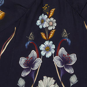 Vestido Alça Estampado Floral Maye Azul