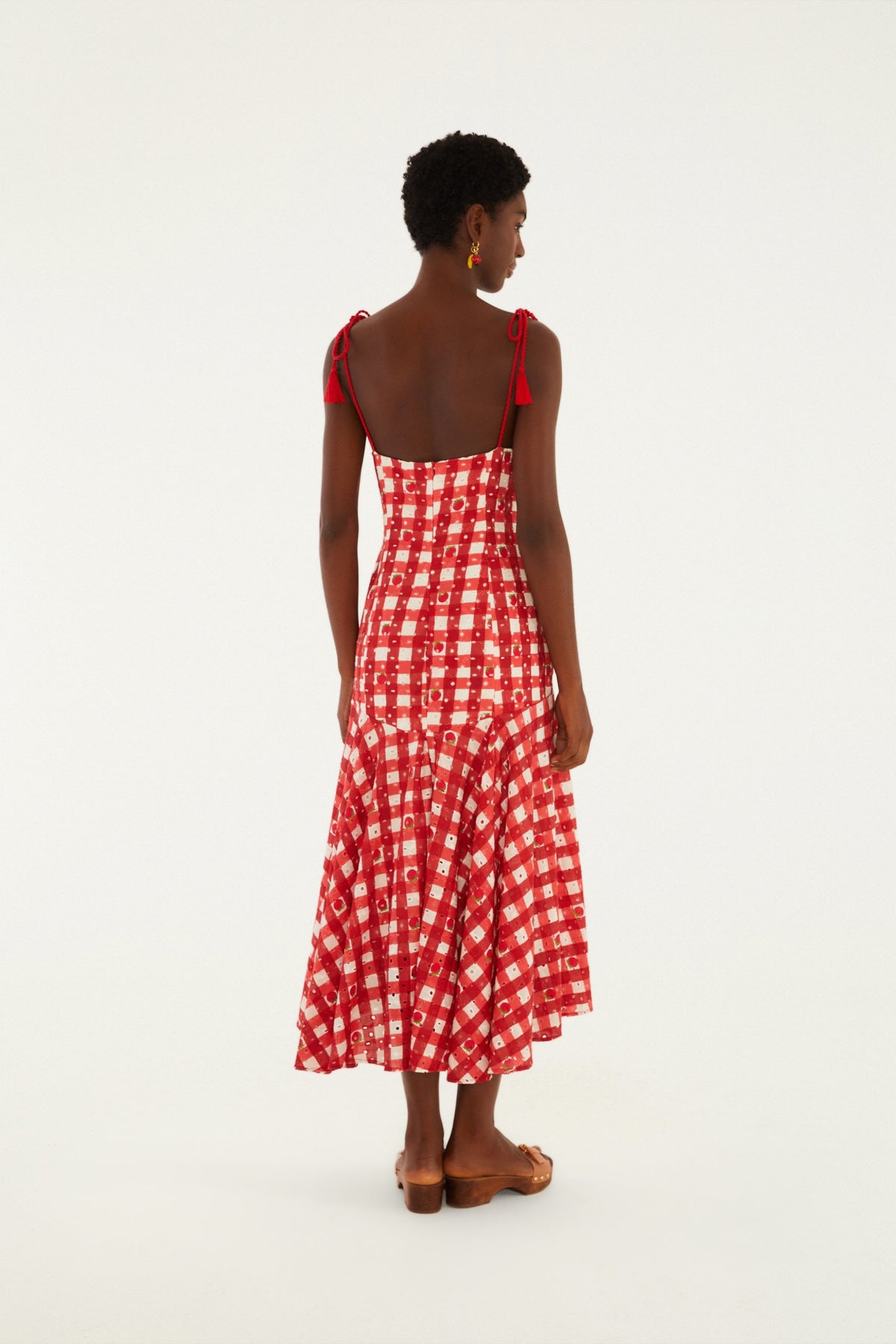 Vestido Artesanal Frutinhas Bege Seda
