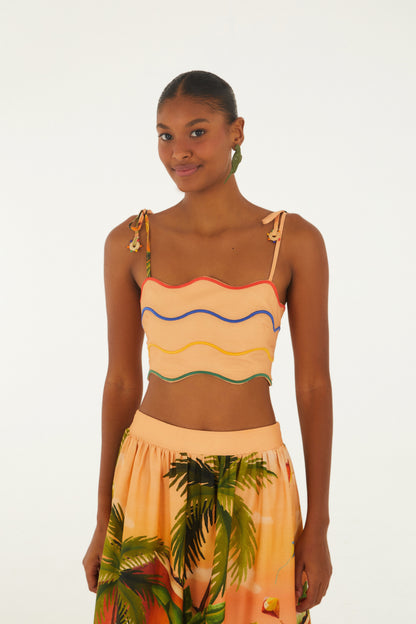 Blusa Tirantes Estampada Vila Rio