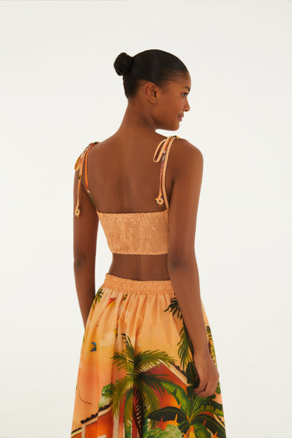 Blusa Tirantes Estampada Vila Rio